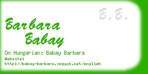 barbara babay business card